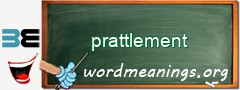 WordMeaning blackboard for prattlement